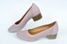 НОВО! Дамски обувки с нисък ток - Естествена кожа