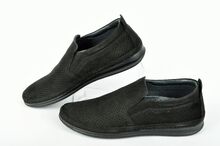 НОВО! Черни мъжки обувки от естествен велур