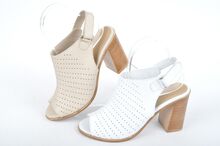 СЕЗОН'23! Дамски елегантни сандали на ток от естествена кожа - Два цвята